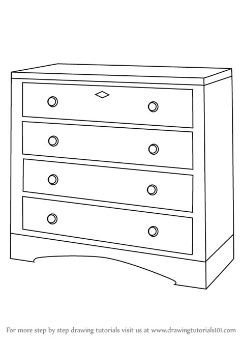 474x668 learn how to draw a chest of drawers - Dresser Drawing
