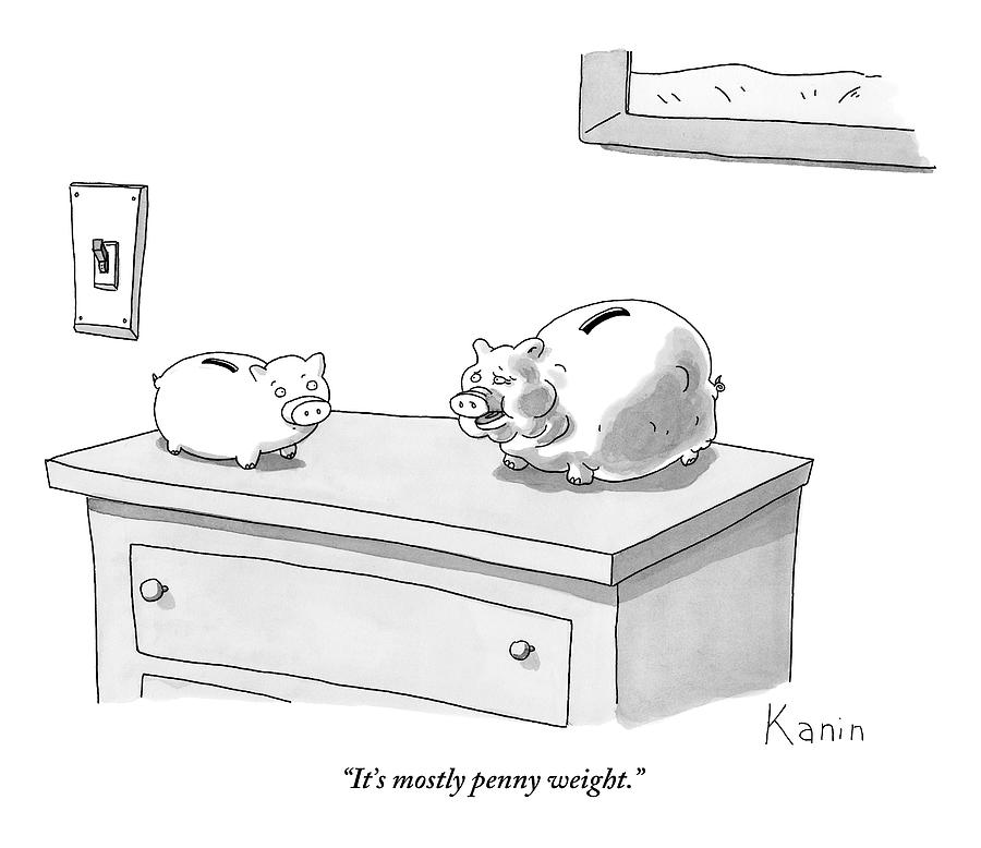 900x778 two piggy banks sit on a dresser one is heavy drawing - Dresser Drawing