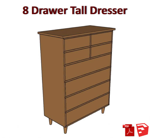 500x458 drawer tall dresser pdf how to plans with sketchup drawing - Dresser Drawing