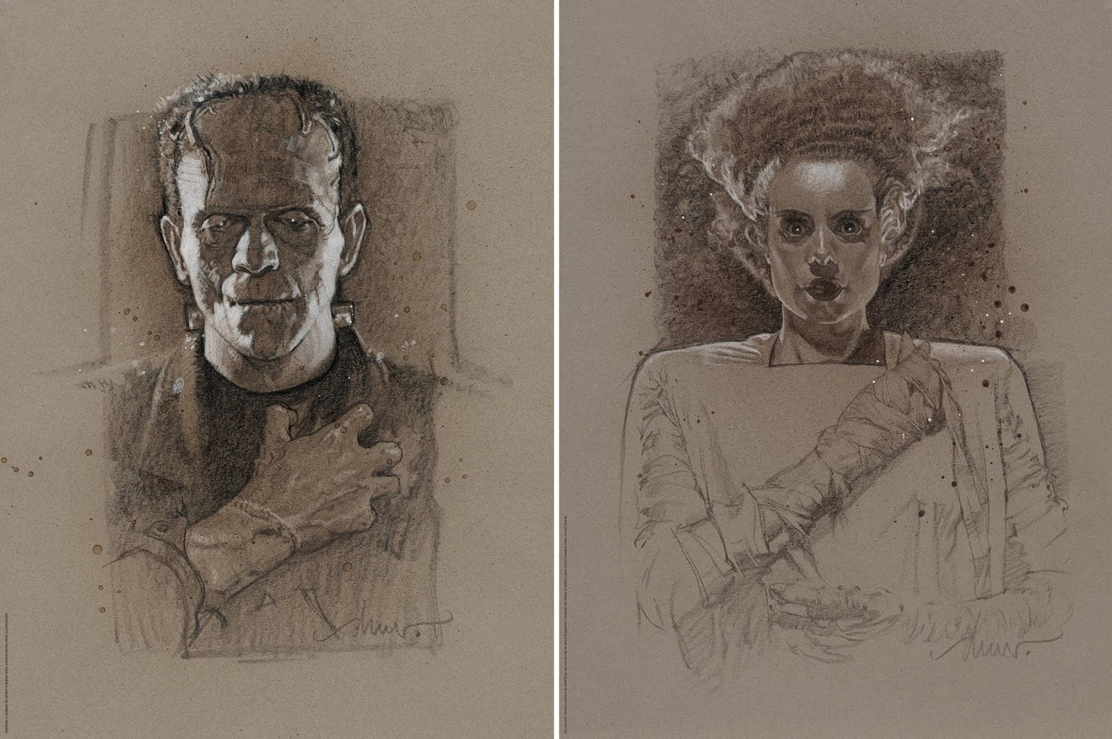 1600x1063 the blot says mondocon exclusive frankenste bride - Drew Struzan Drawing