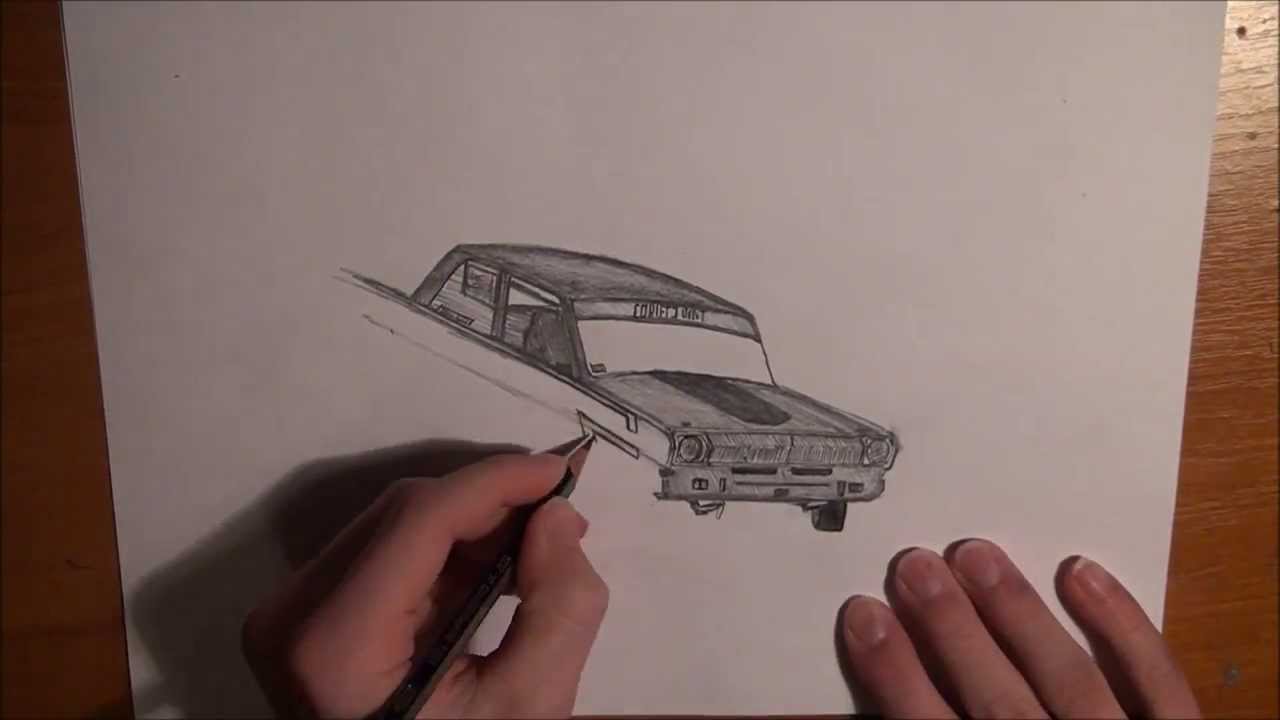 1280x720 drawing a drift car - Drift Car Drawing