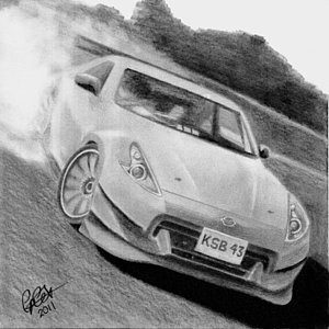 300x300 fairlady drift drawing - Drift Car Drawing