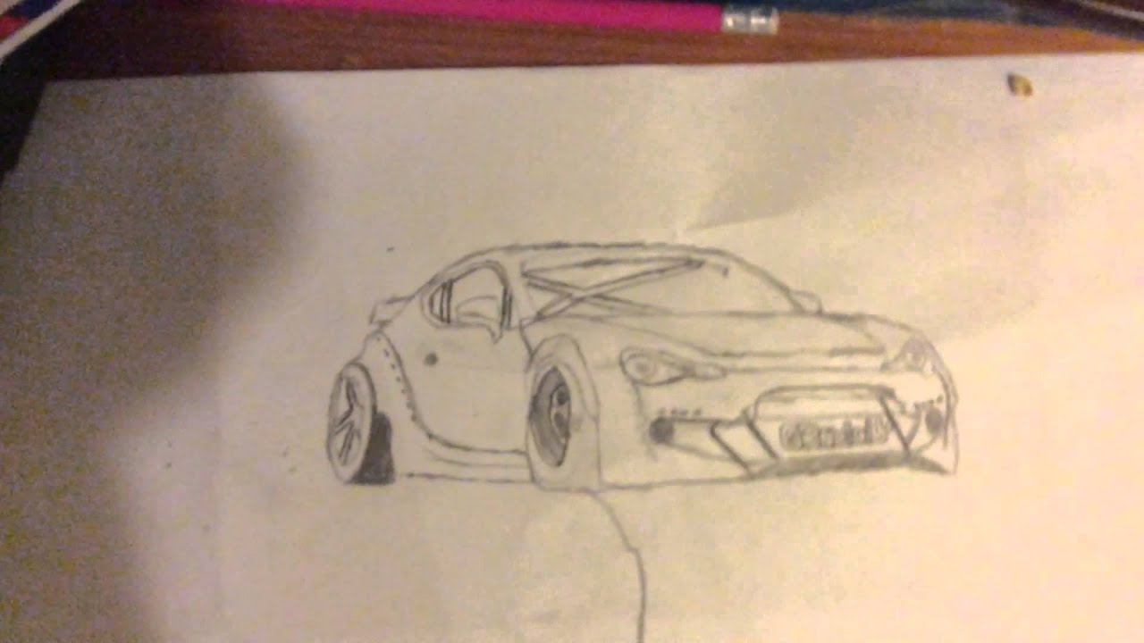 1280x720 subaru brz rocket bunny drift car drawing - Drift Car Drawing