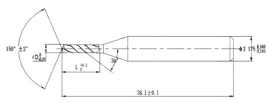552x208 tungsten carbide drill - Drill Drawing