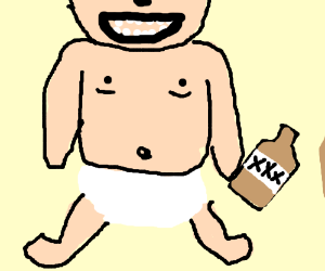 300x250 baby drinking alcohol drawing - Drinking Alcohol Drawing
