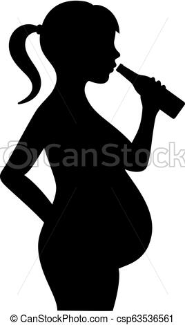 268x470 pregnant girl drinking alcohol vector icon on white background - Drinking Alcohol Drawing