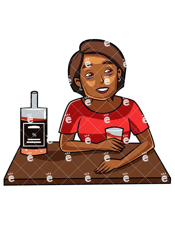 585x755 a black woman drinking alcohol - Drinking Alcohol Drawing