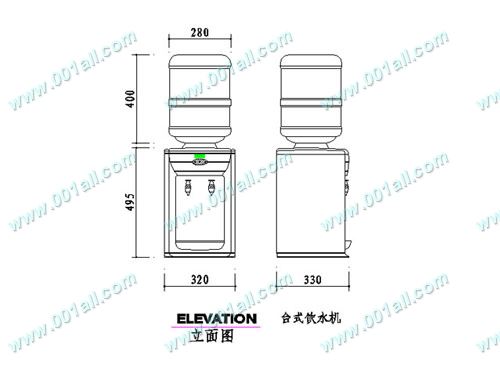 500x375 drinking fountains cad blocks drawing dwg - Drinking Fountain Drawing