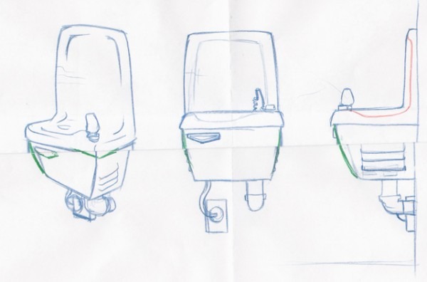 600x396 Water Fountain Drawing - Drinking Fountain Drawing