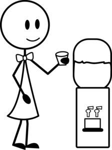 224x300 Girl Black And White Water Clipart Clip Art Images - Drinking Water Drawing