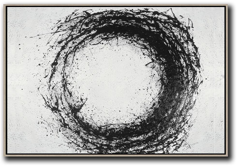 988x694 hand painted oversized horizontal minimalist drip painting - Drip Drawing