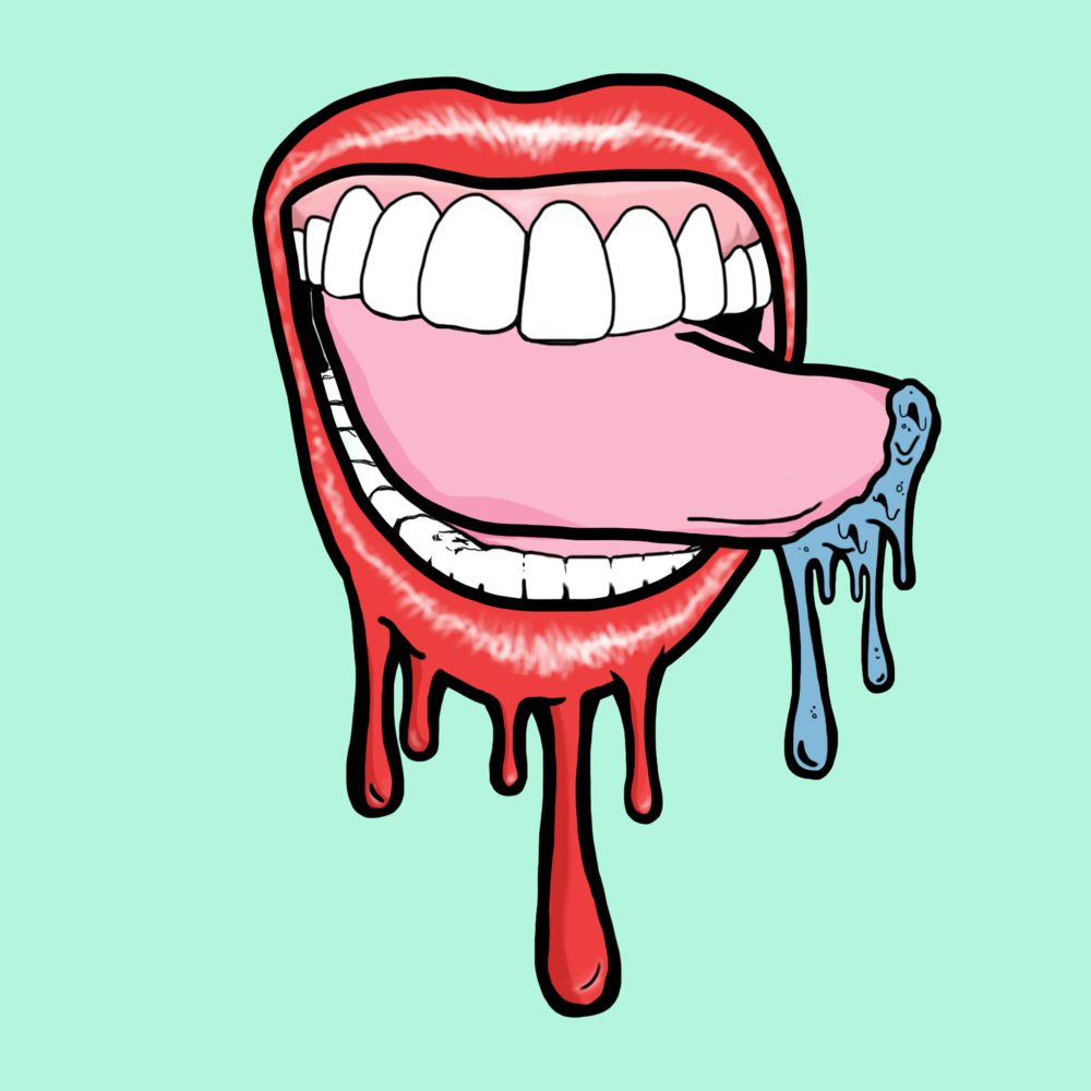 1000x1000 drawings acid tongue - Drip Drawing