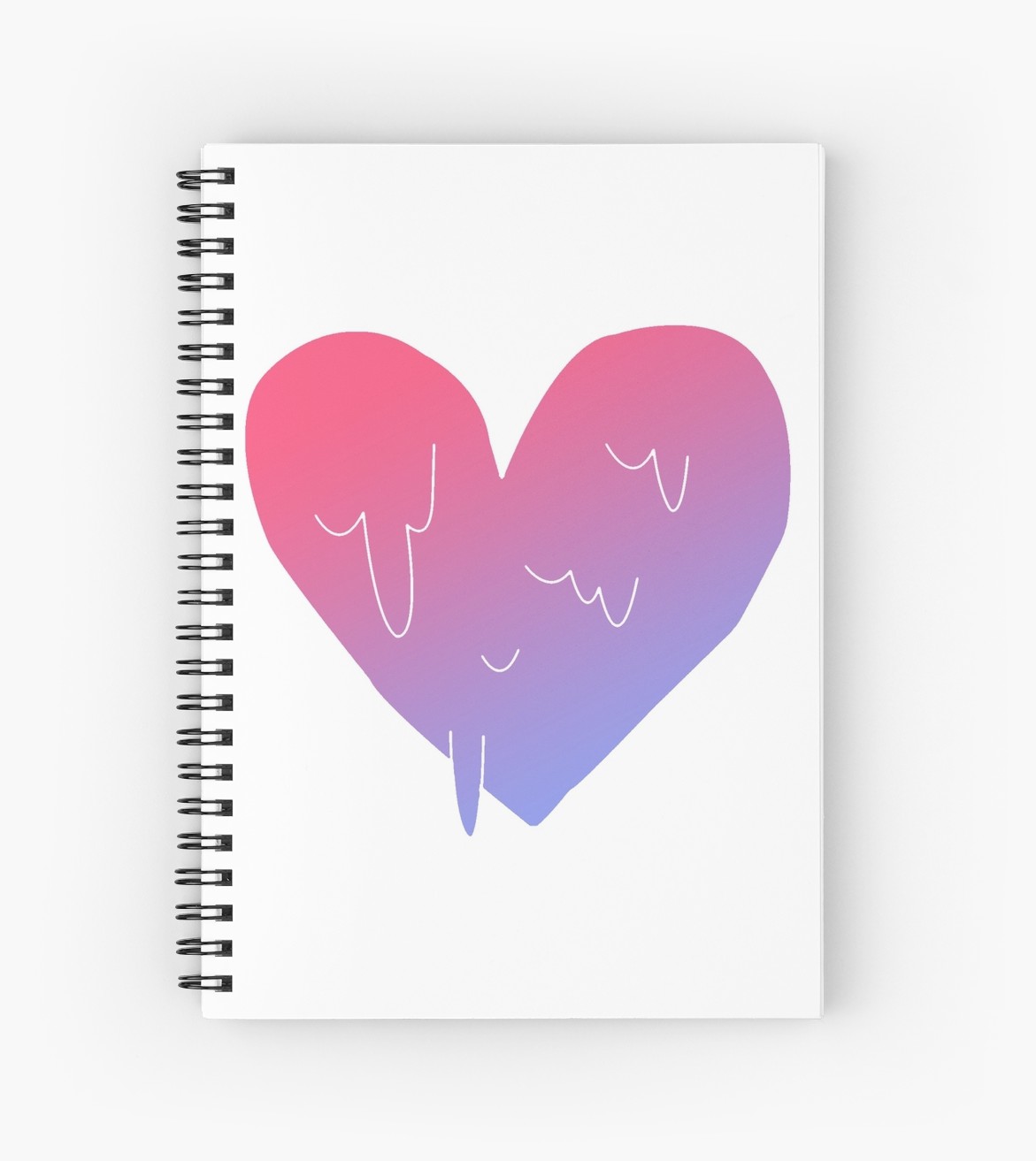 1171x1313 tumblr hand drawn dripping gradient heart spiral notebooks - Dripping Heart Drawing