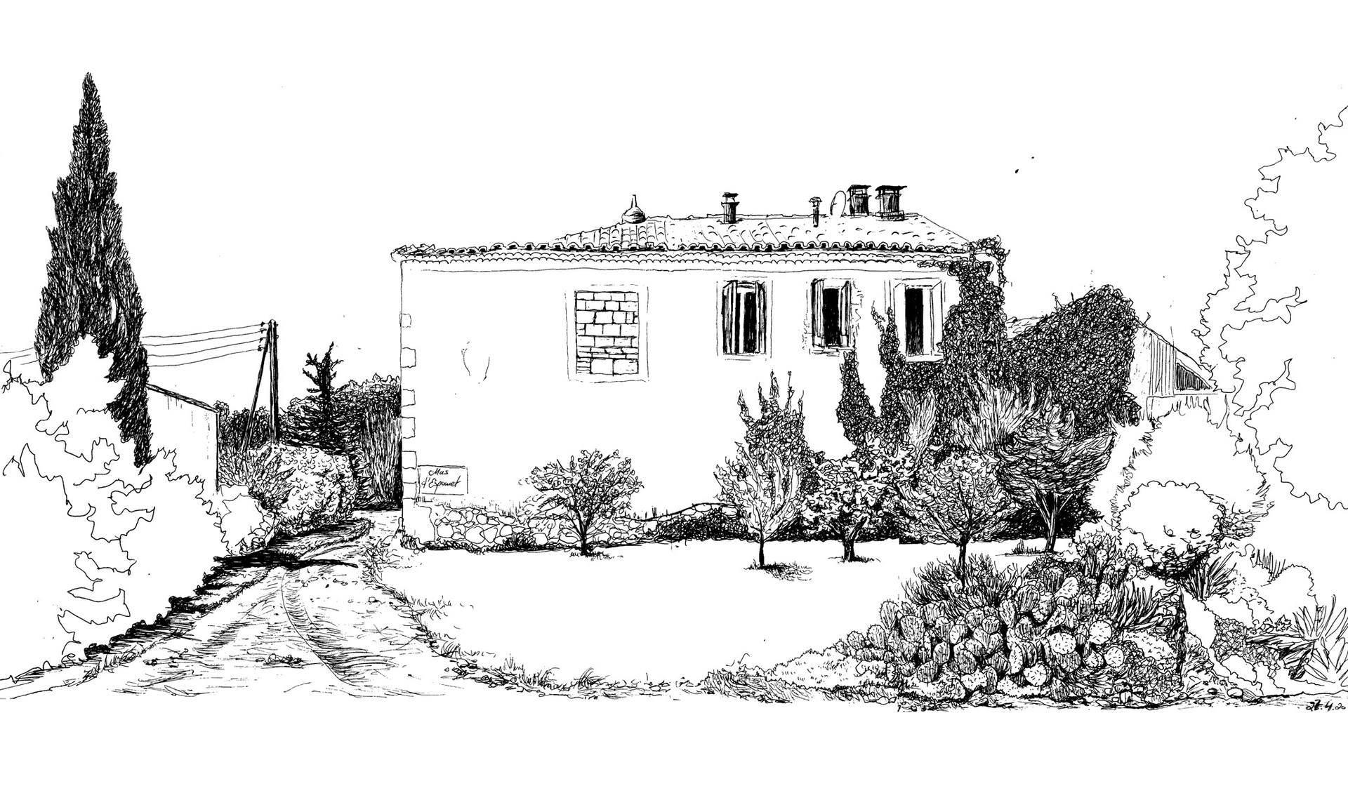 1920x1120 Mas View From The Driveway Drawing - Driveway Drawing