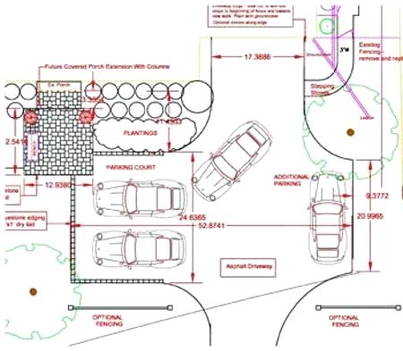 450x393 parking garage dimension top part of drawing is the garage zoom - Driveway Drawing