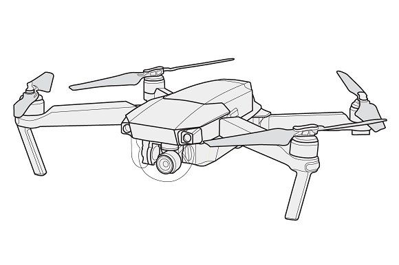580x386 mavic pro vector drone - Drone Drawing