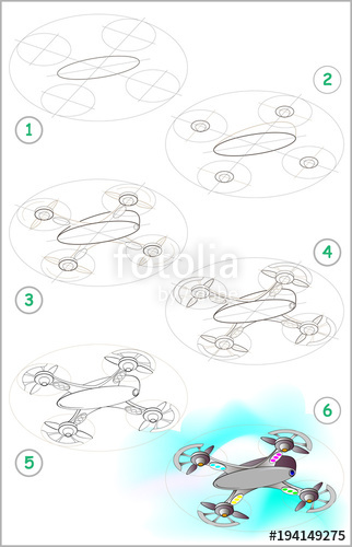 322x500 page shows how to learn step - Drone Drawing