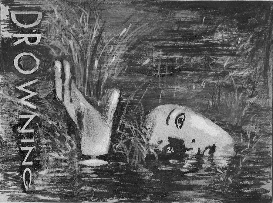 900x668 Drowning Drawing - Drowning Drawing