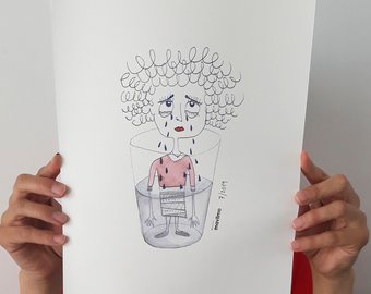 340x270 Drowning Drawing Etsy - Drowning Drawing