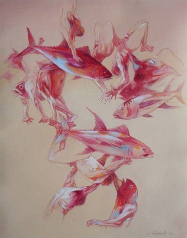 375x477 Drowning In The Absurd Drawing - Drowning Drawing