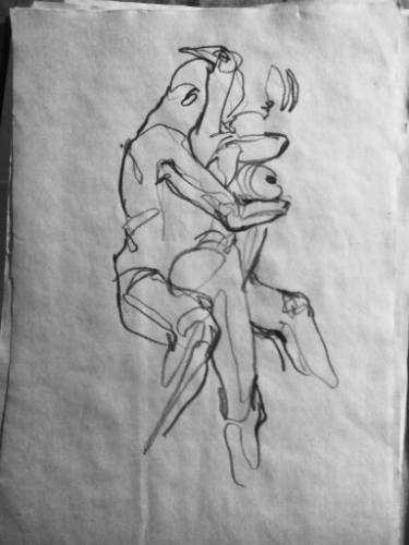 375x500 Jill Drawing - Drowning Drawing