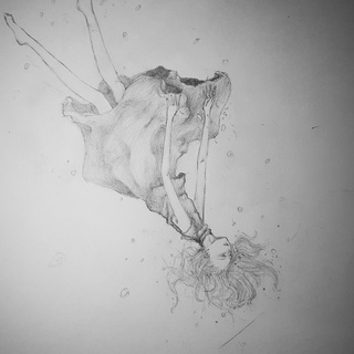 320x320 Do You Think She's Falling Or Drowning - Drowning Drawing