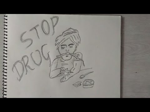 480x360 how to draw stop drug's cartoon character drawing for kids - Drugs Drawing