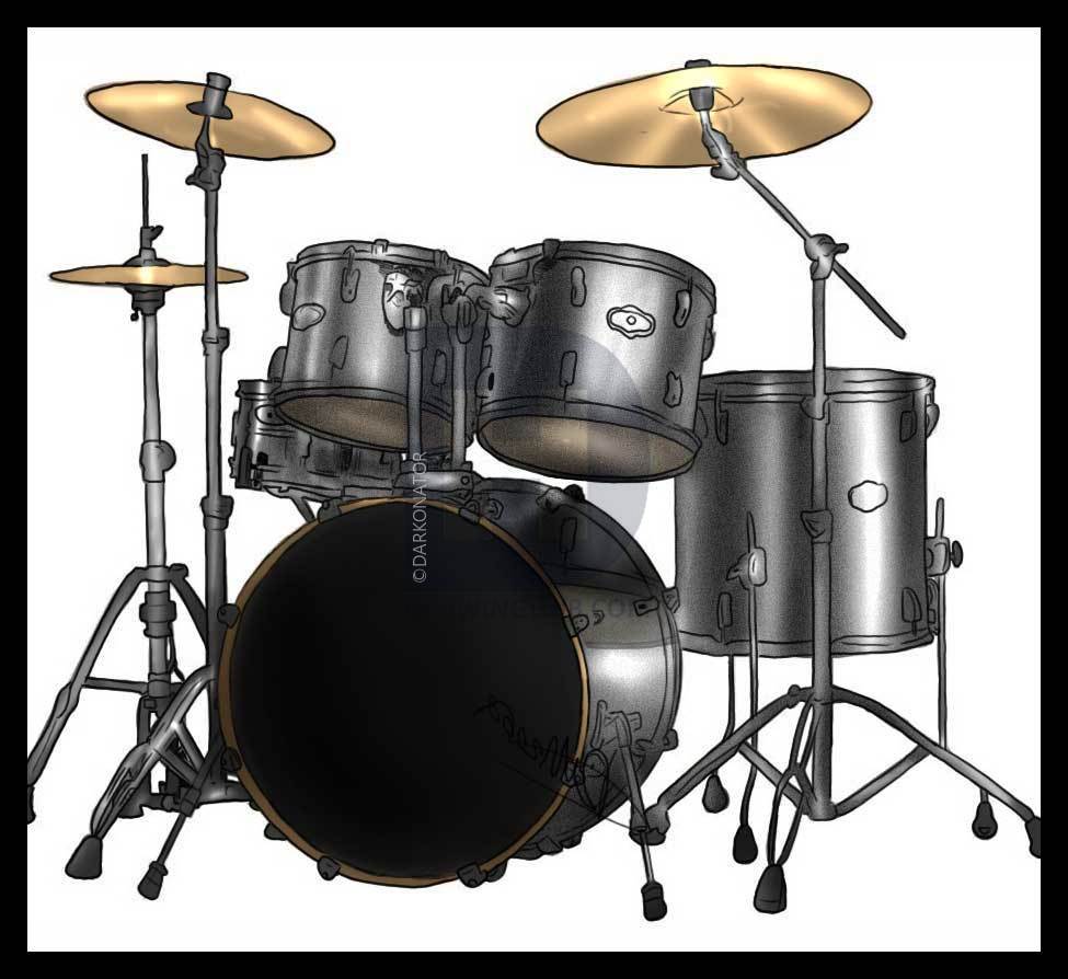 975x894 how to draw drums, step - Drum Drawing