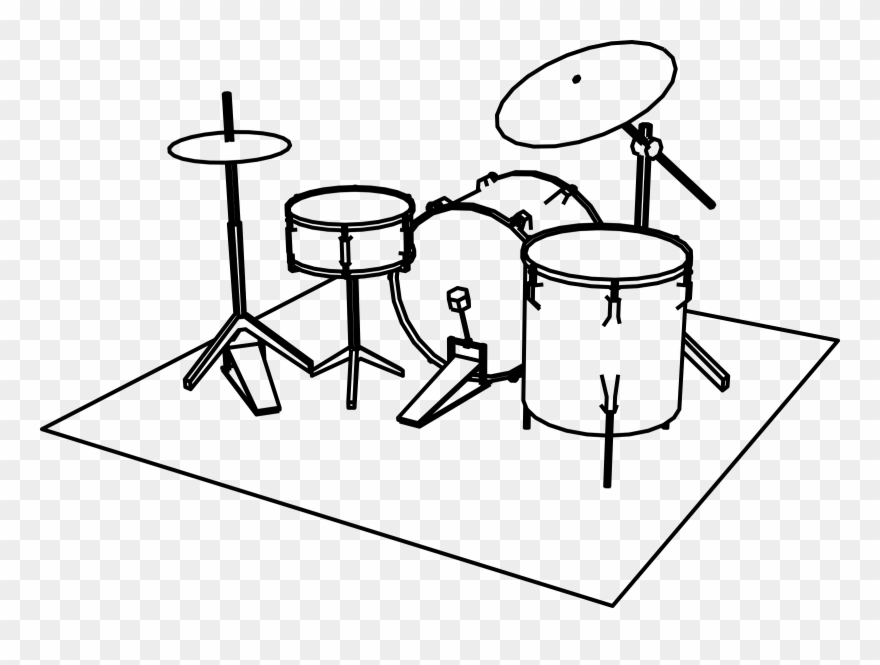880x665 drum kits line art percussion musical instruments - Drum Kit Drawing