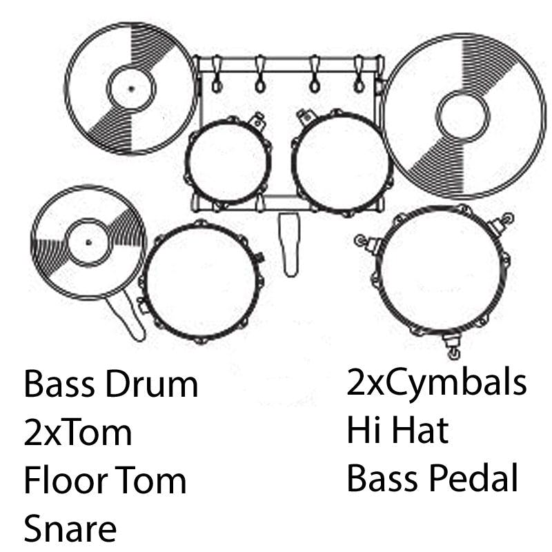 800x800 pearl export la fusion drum kit in jet black - Drum Kit Drawing
