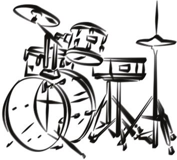 354x320 daily drawing week drums snare drum sketch - Drum Kit Drawing