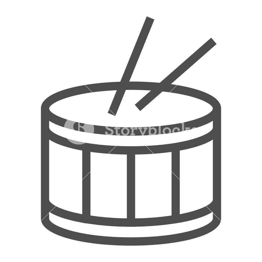 1000x1000 drum line icon, music and beat, instrument sign, vector graphics - Drum Line Drawing