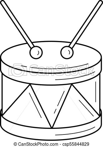 330x470 snare drum line icon snare drum vector line icon isolated - Drum Line Drawing