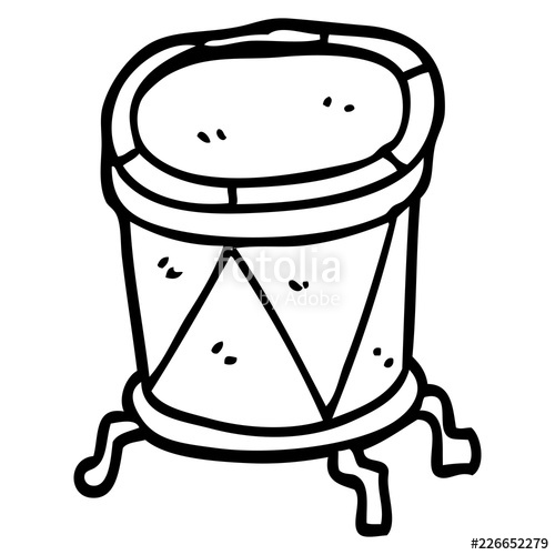 500x500 Line Drawing Cartoon Drum On Stand Stock Image And Royalty Free - Drum Line Drawing