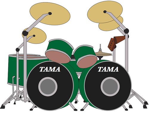 500x386 Tama Granstar Drum Set This Is A Drawing Of The Tama - Drum Set Drawing