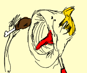 300x250 jazza eating a drumstick drawing - Drumstick Drawing