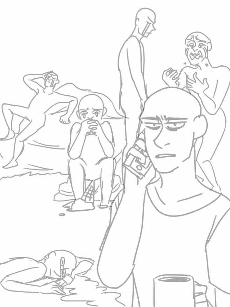 750x1000 When Everyone Is Drunk Mine Drawings, Oc Drawings, Draw The Squad - Drunk Drawing