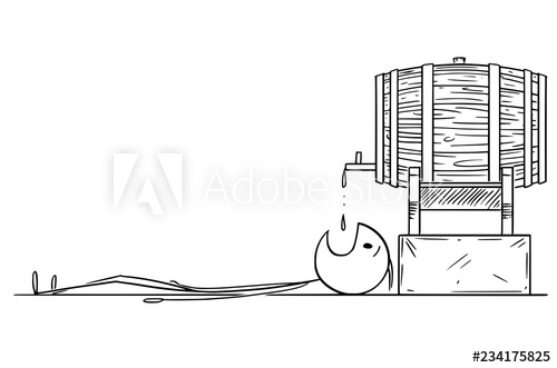 500x331 Cartoon Stick Drawing Conceptual Illustration Of Drunk Man Lying - Drunk Man Drawing