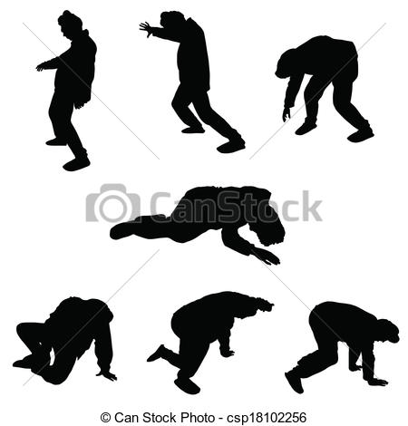 450x470 Drunk Man Vector Silhouette Illustration - Drunk Man Drawing
