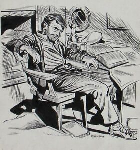 281x300 Robinson Pen And Ink Illustration Drawing Of A Drunk Man - Drunk Man Drawing