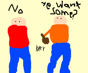 300x250 Drunk Man And Sober Man Drawing - Drunk Man Drawing