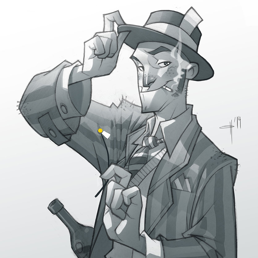 835x835 Artstation - Drunk Man Drawing