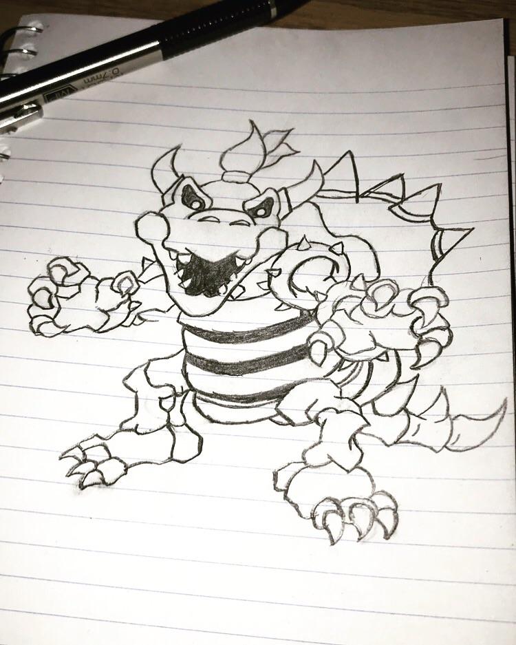 750x937 Dry Bowser Drawing - Dry Bowser Drawing
