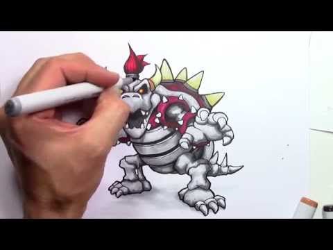480x360 How To Draw Dry Bowser - Dry Bowser Drawing