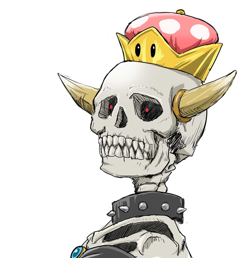 850x868 Bowsette And Dry Bowser - Dry Bowser Drawing