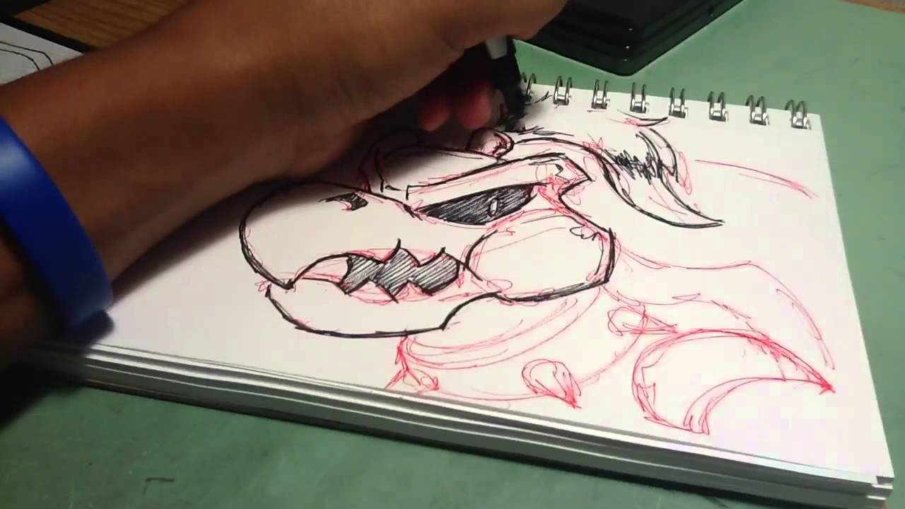 1280x720 Drawing Dry Bowser - Dry Bowser Drawing