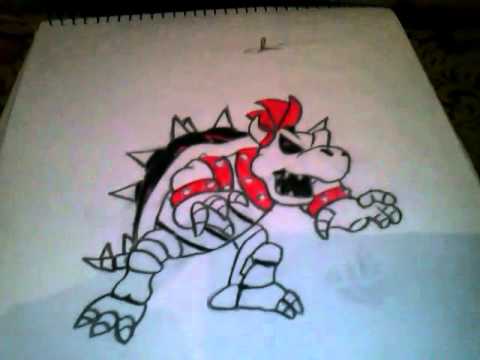 480x360 Dibujo De Dry Bowser - Dry Bowser Drawing
