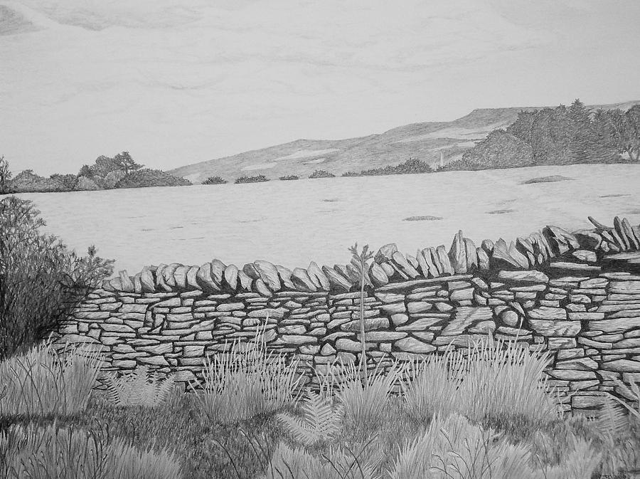 900x673 Dry Stone Wall Drawing - Dry Drawing
