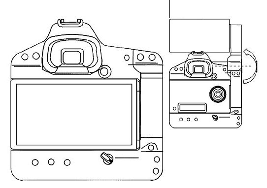 542x382 canon patents a giant dslr flip screen - Dslr Drawing