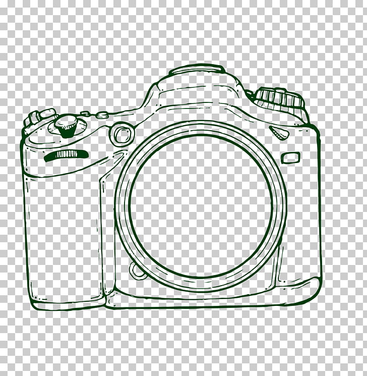 728x745 Drawing Camera, Hand Drawn Camera Dslr Camera Illustration Png - Dslr Drawing